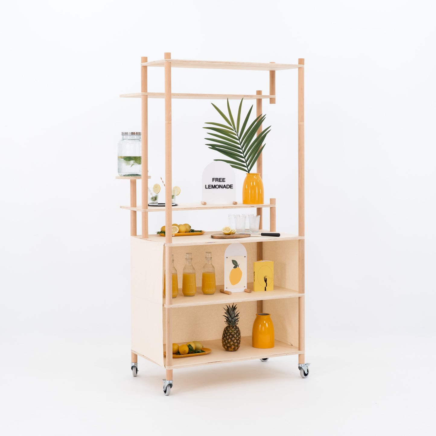 Versatile retail cart for sampling and merchandising