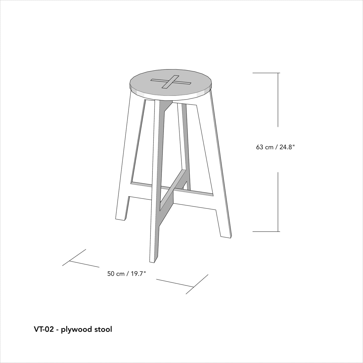 Set Glasgow: Checkout stand VC-08-W-NT, shelving VS-03-NT and bar stool