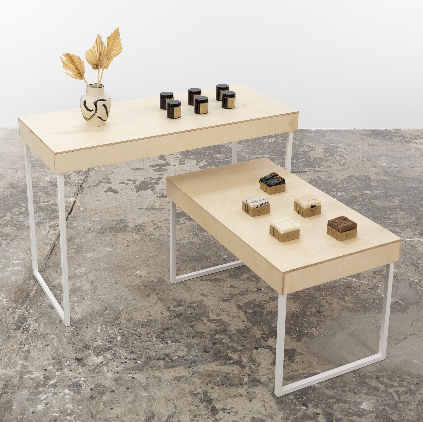 2 display tables SC-05-NT, foldable nesting tables
