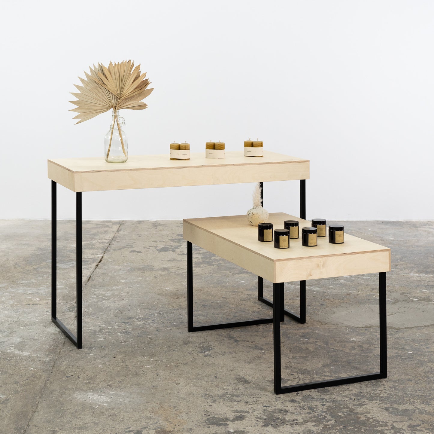 2 display tables SC-05-NT, foldable nesting tables