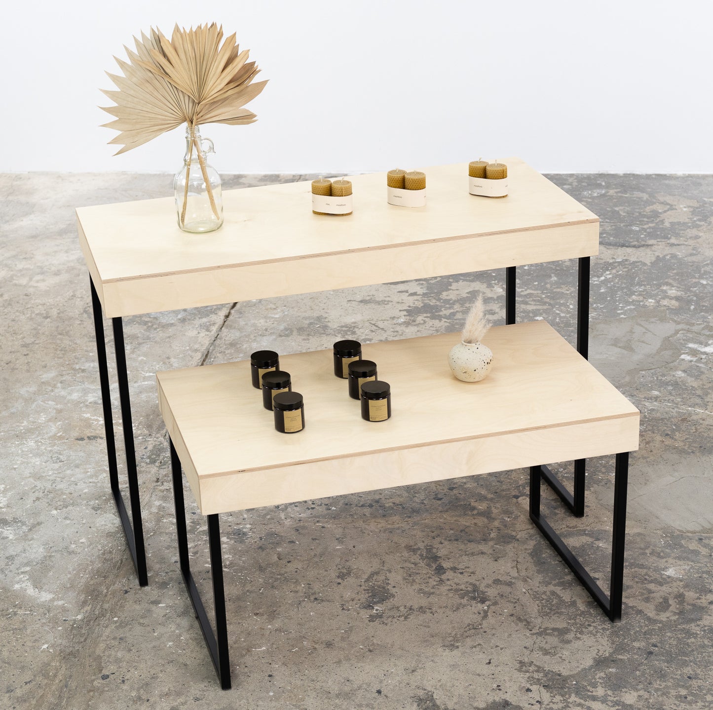 2 display tables SC-05-NT, foldable nesting tables
