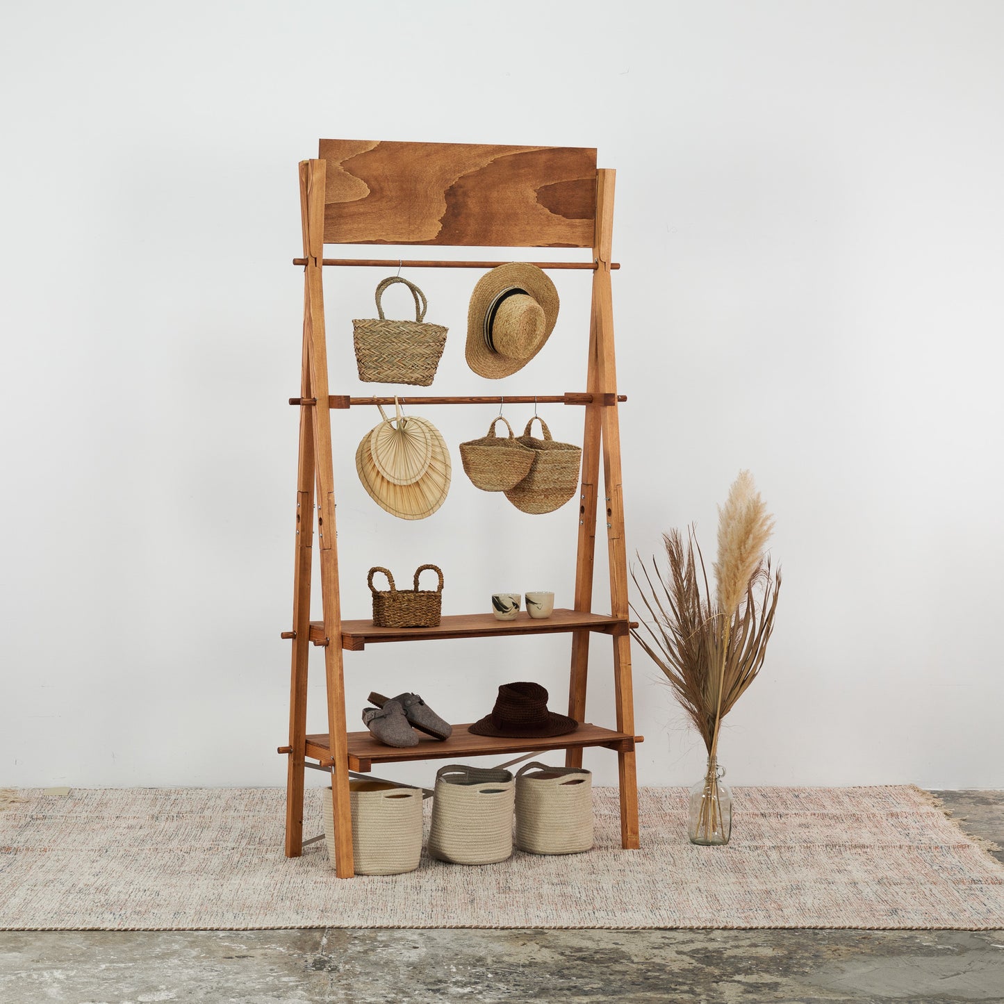 Portable shelving unit VS-03-CF for shops and market fairs | collapsible display