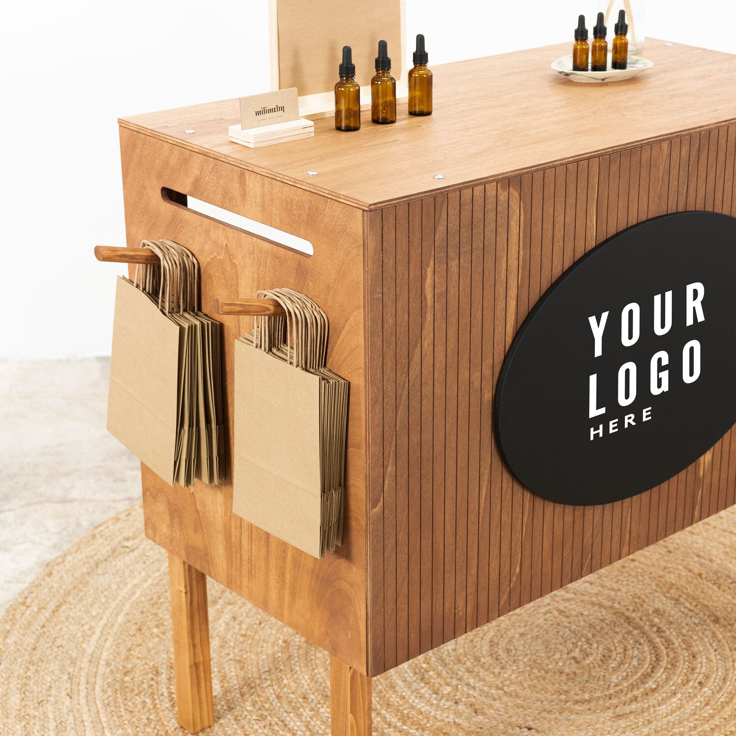 Special Edition Checkout Counter VC-03 | collapsible portable branded vendor display with storage | Milimetry