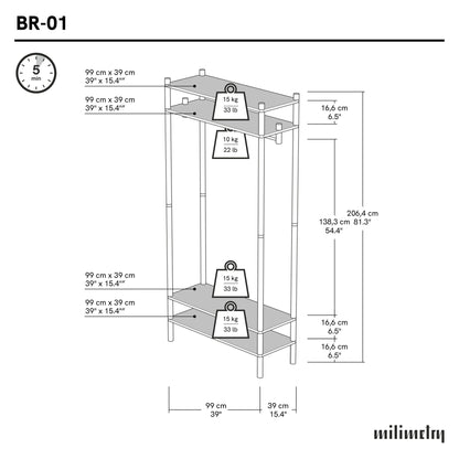 Portable Long-hang Garment Rack BR-01-ML | custom color