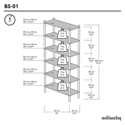 Modular Shelving Unit BS-01-NT | natural color