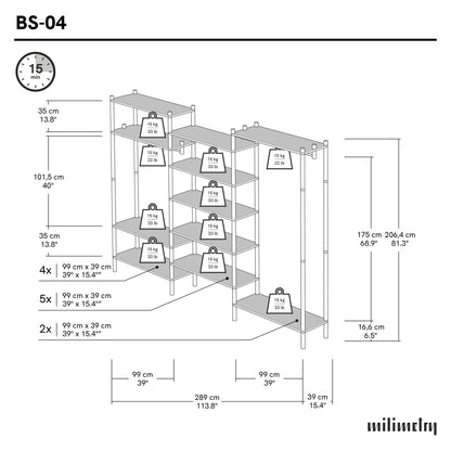 Triple Display Shelf BS-04-NT | natural color