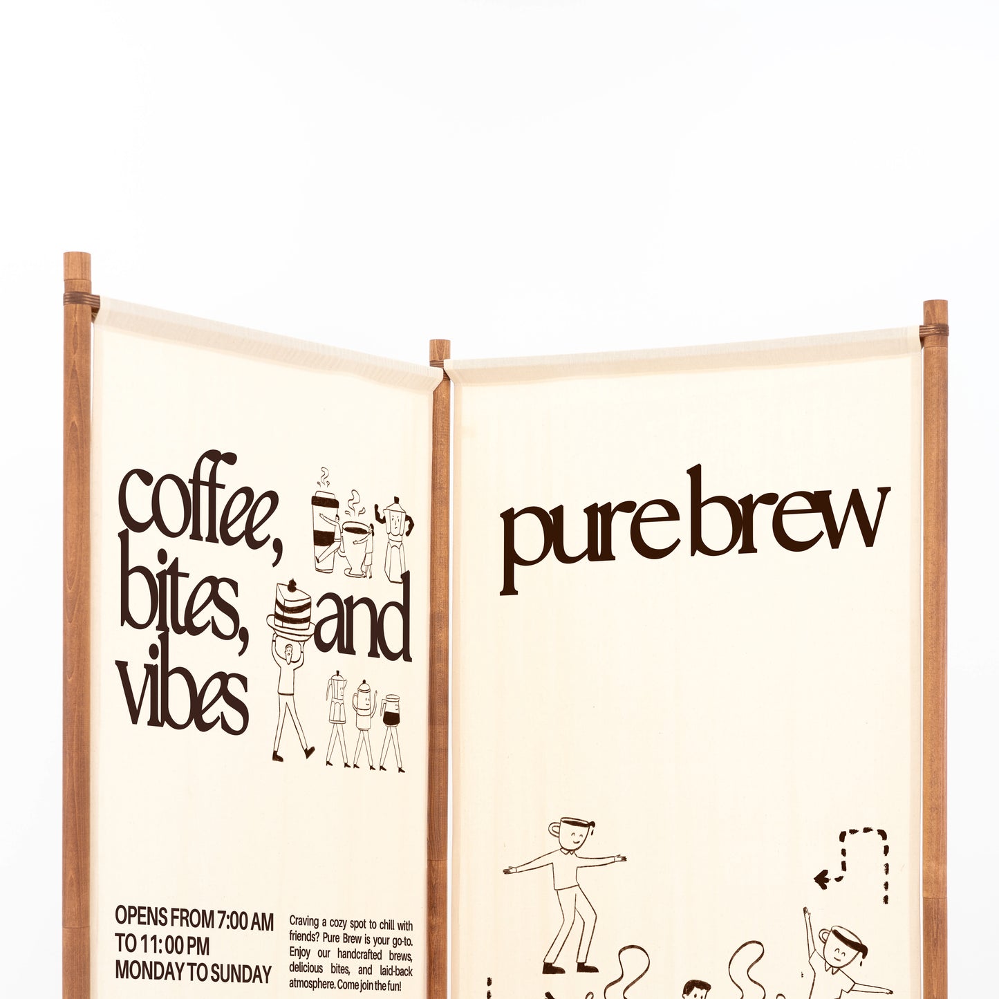 Double event wall for café launches, experiential marketing, and branded corners