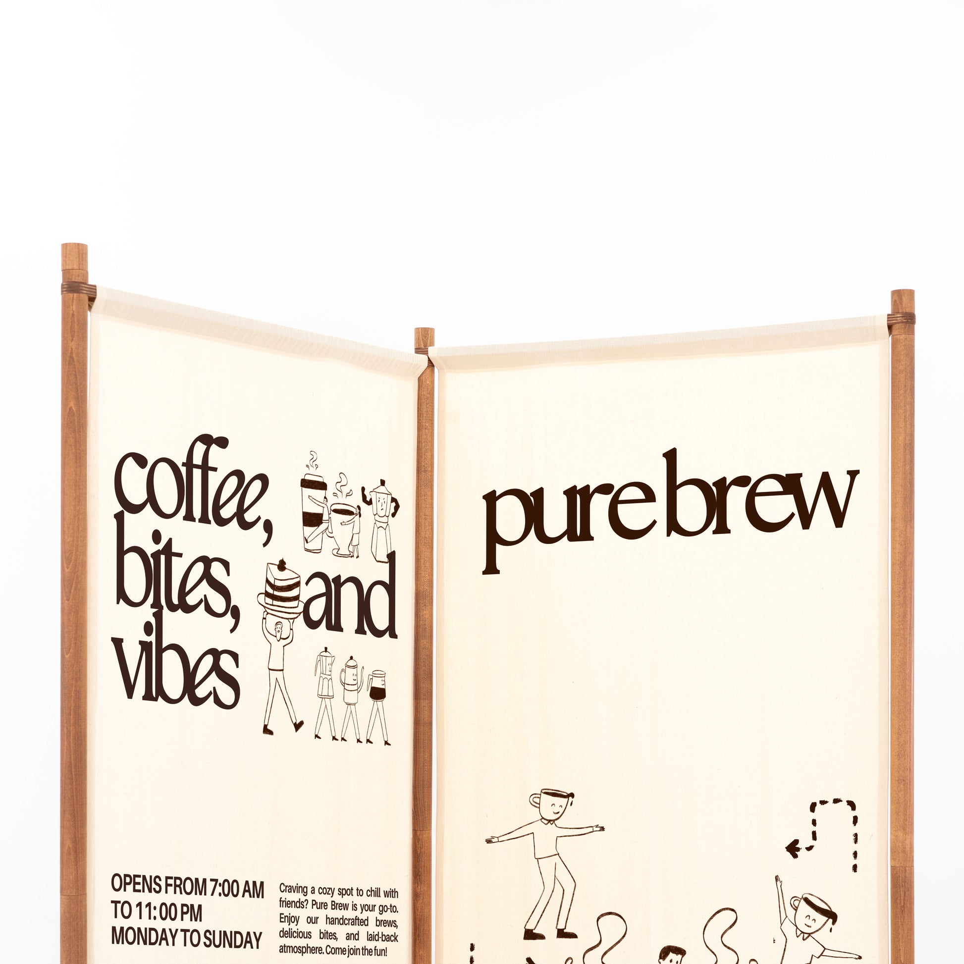 Double event wall for café launches, experiential marketing, and branded corners