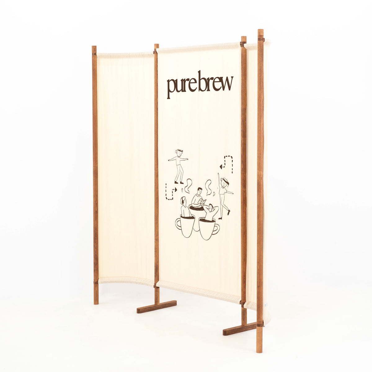 Triple panel wall for showroom partitions and lifestyle activations
