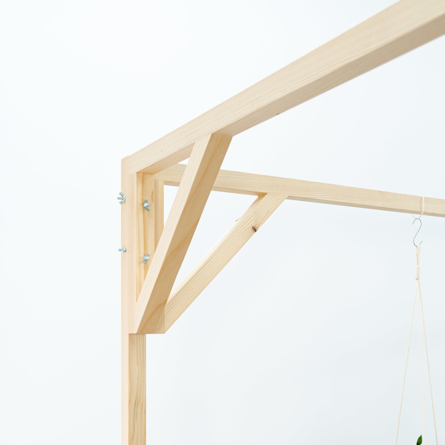 SAMPLE SALE | Trade show foldable wooden gazebo canopy VH-02-NT, tent alternative, 6.5'x6.5'