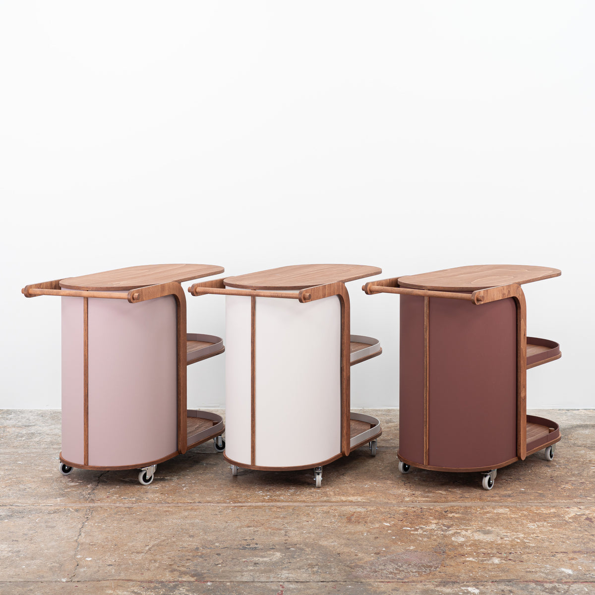 Event serving cart for tastings, cocktails, and catering setups