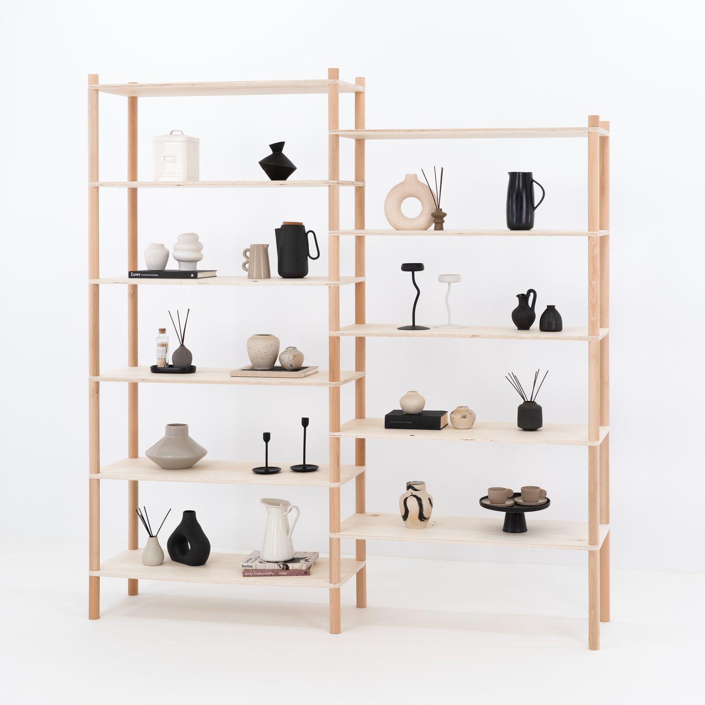 BAMBUK modular shelving – straight configuration