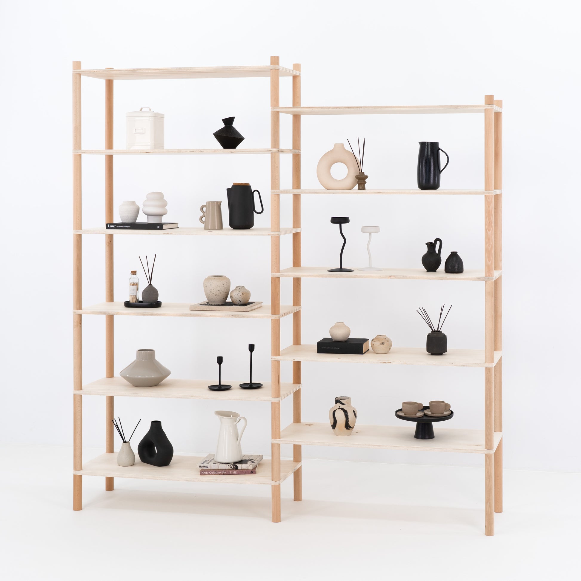 BAMBUK modular shelving – straight configuration