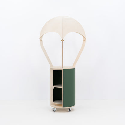 Customizable plywood cart with internal shelving