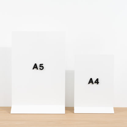 Magnetic Tabletop Rectangular Sign Board SAP-V-WT | white color