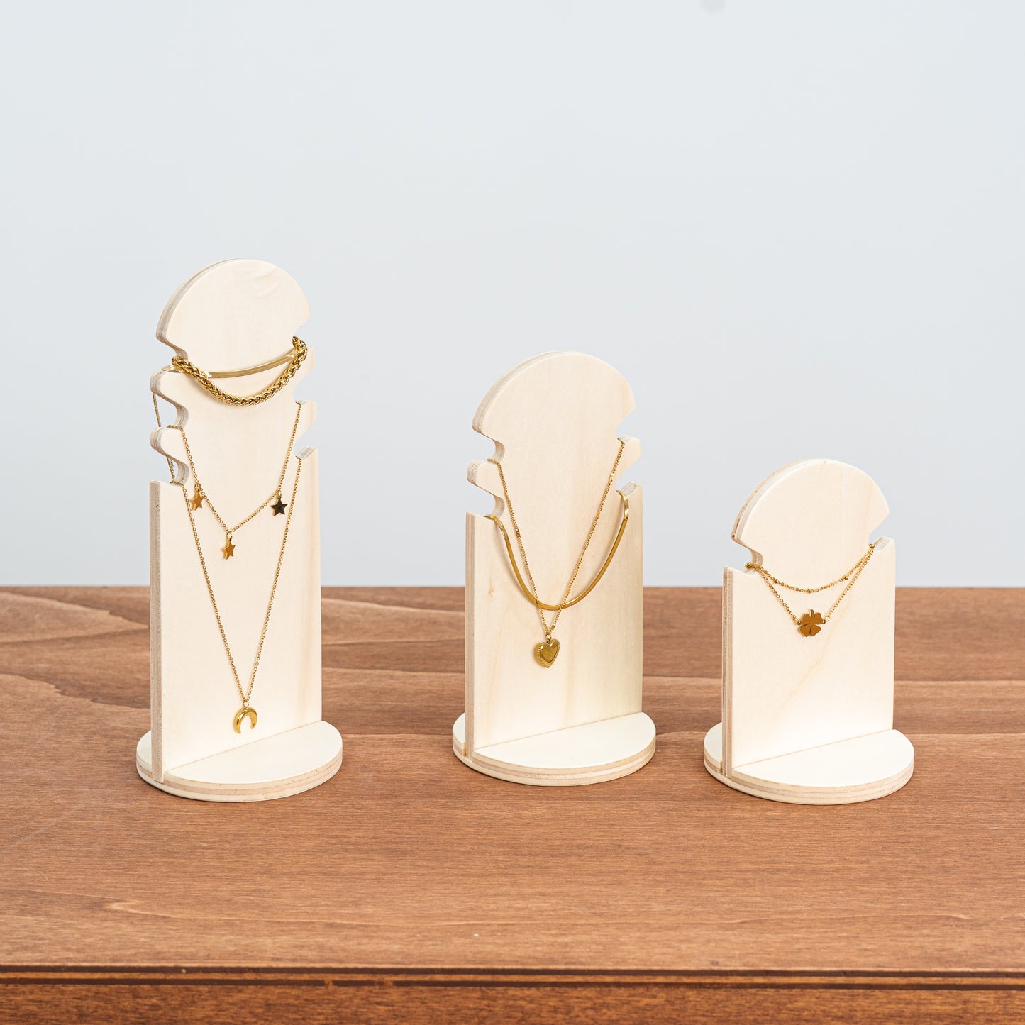 SAMPLE SALE | Set of 3 necklace displays VAB-07-NT No. 43 | Jewelry display stands