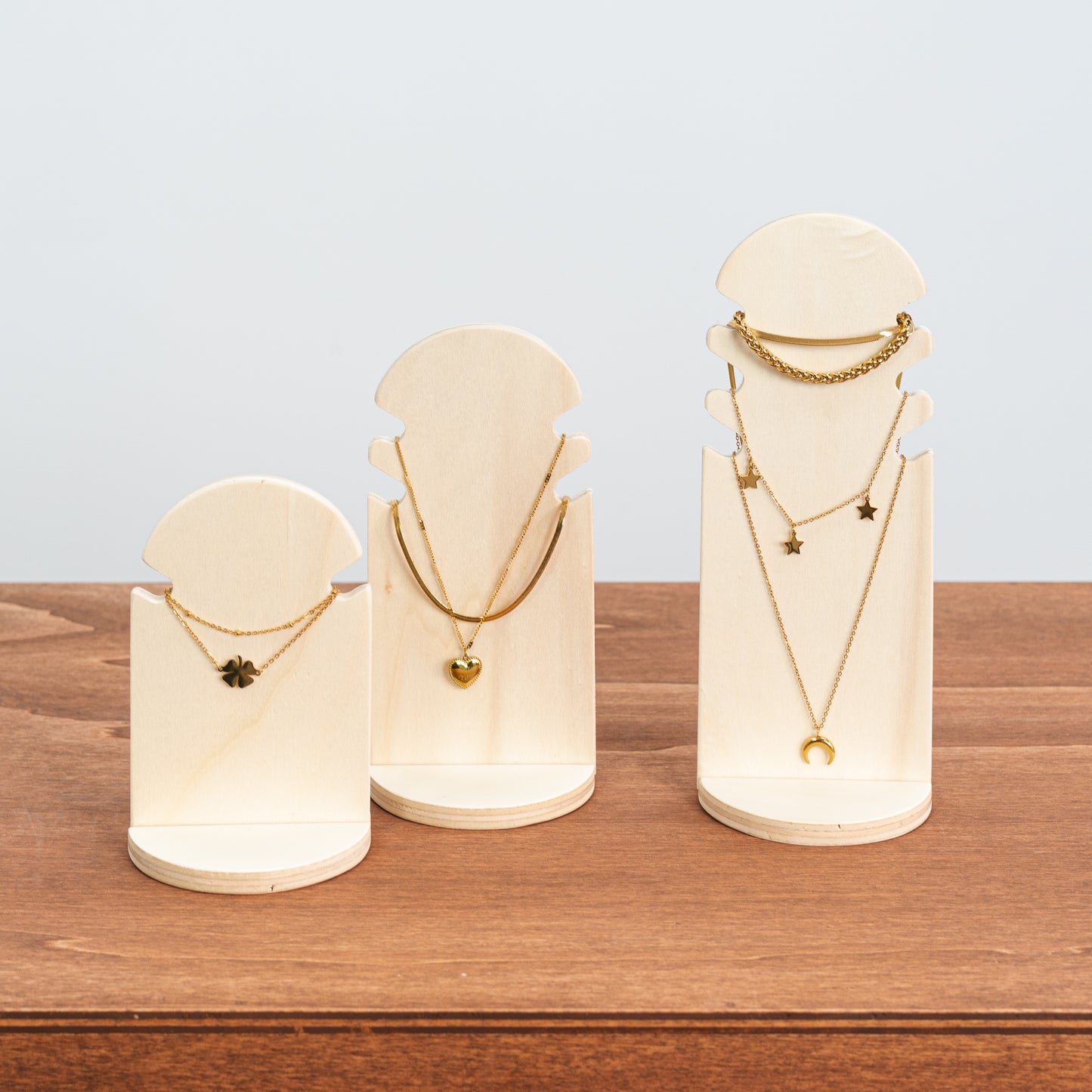 SAMPLE SALE | Set of 3 necklace displays VAB-07-NT No. 19 | Jewelry display stands