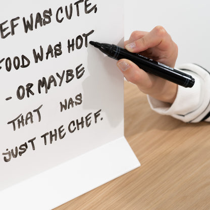 Magnetic Tabletop Rectangular Sign Board SAP-V-WT | white color