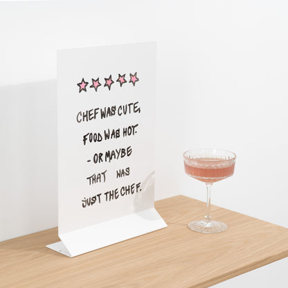 Magnetic Tabletop Rectangular Sign Board SAP-V-WT | white color