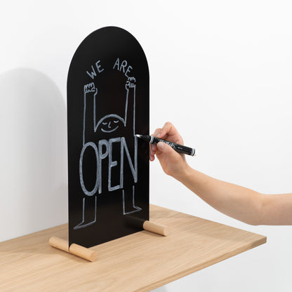 Magnetic Tabletop Arch Sign Boards SAP-04-V-BL  | black color