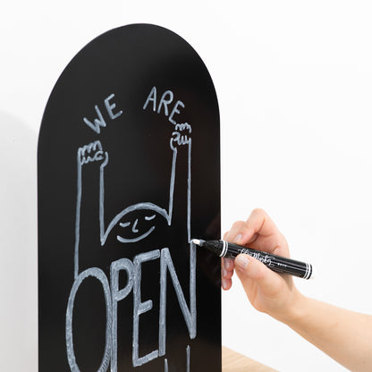 Magnetic Tabletop Arch Sign Boards SAP-04-V-BL  | black color