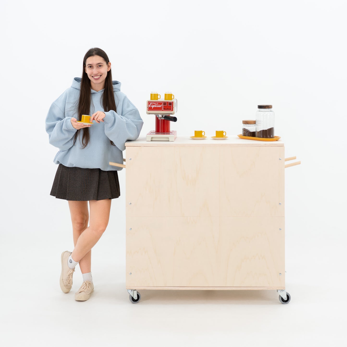 Checkout stand VC-08-W-NT | natural color