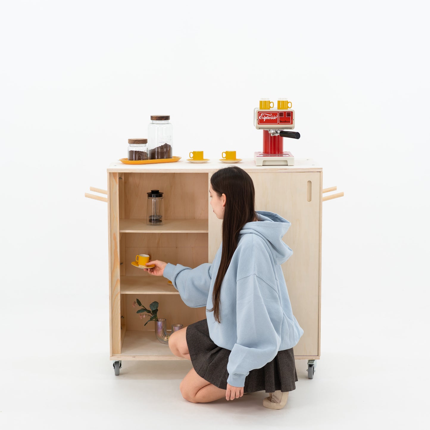 Checkout stand VC-08-W-NT | natural color