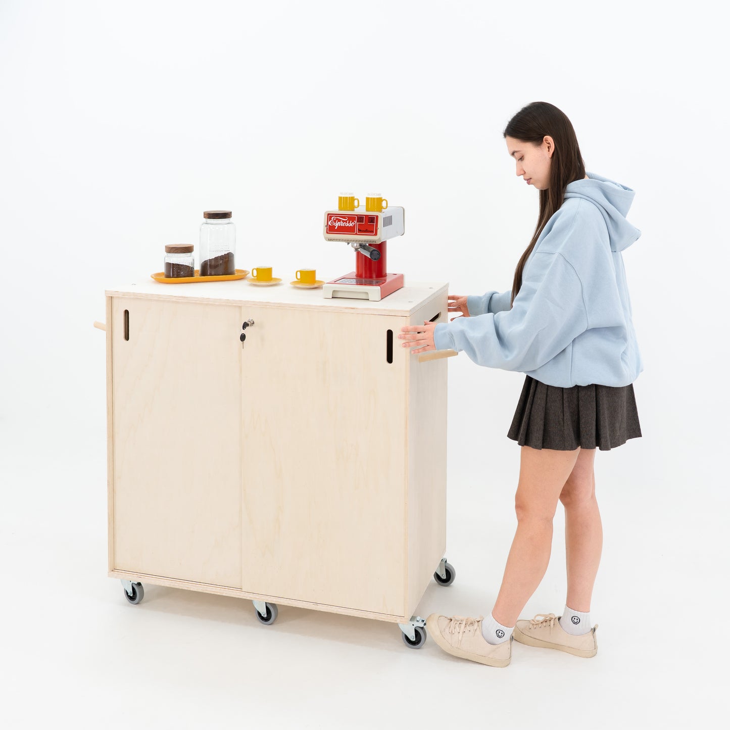 Checkout stand VC-08-W-NT | natural color