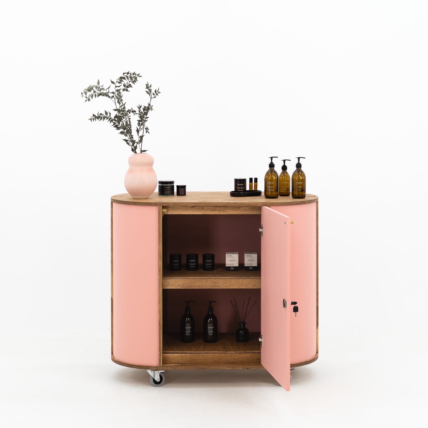 Comptoir ovale compact VC-23-W-ML | couleur personnalisée