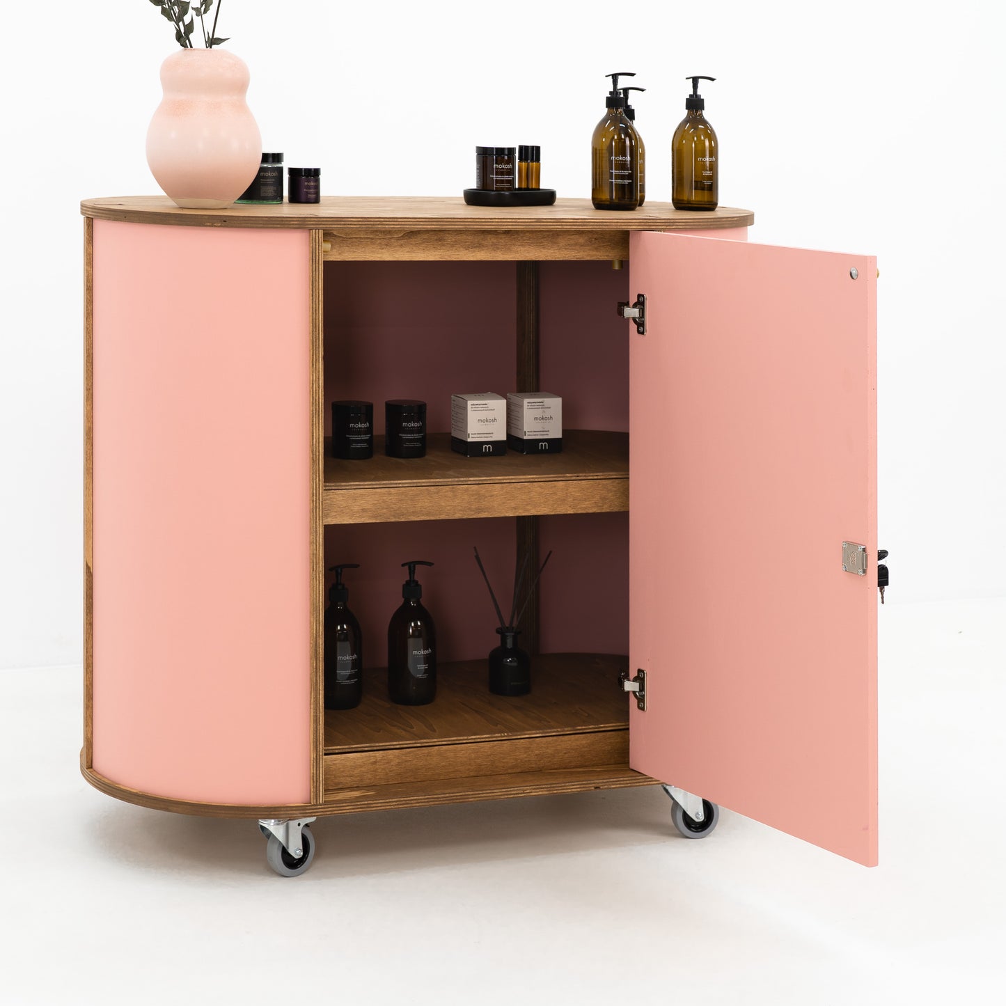 Comptoir ovale compact VC-23-W-ML | couleur personnalisée