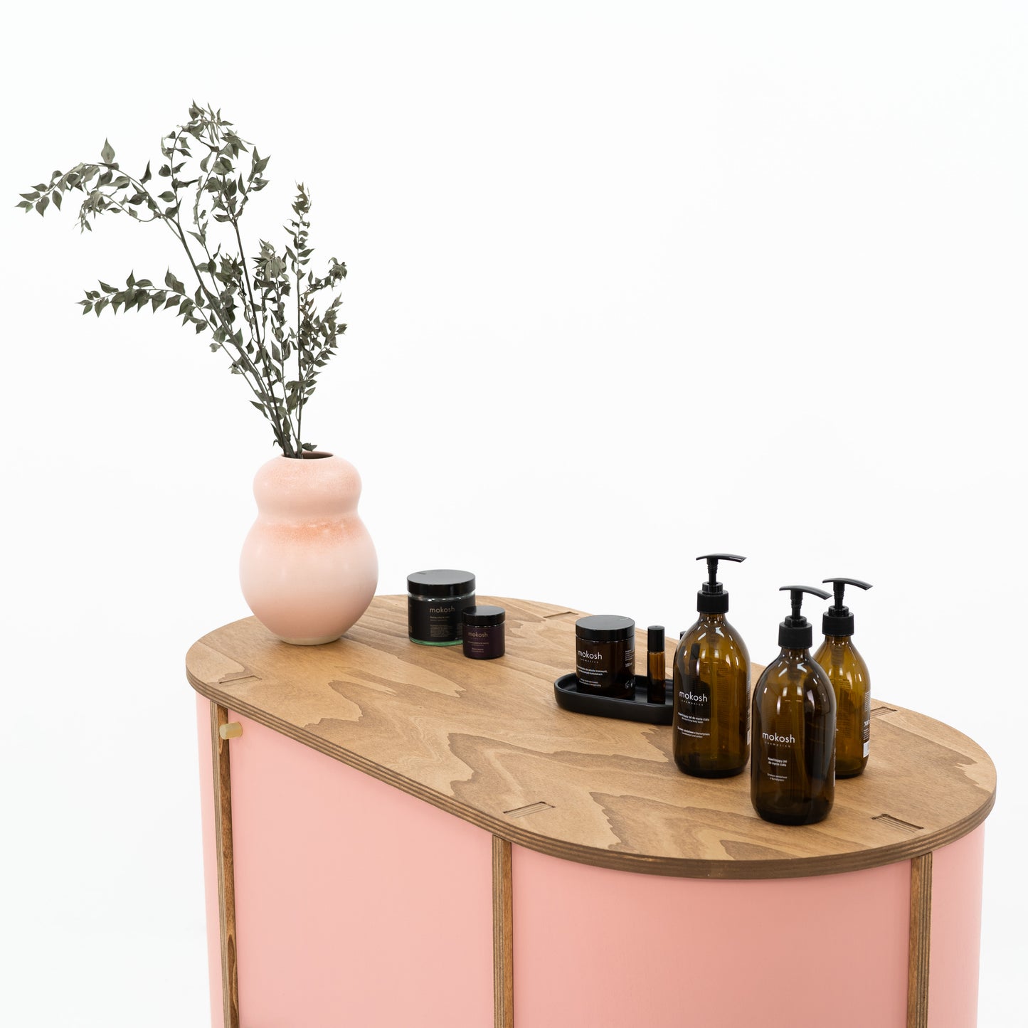 Comptoir ovale compact VC-23-W-ML | couleur personnalisée