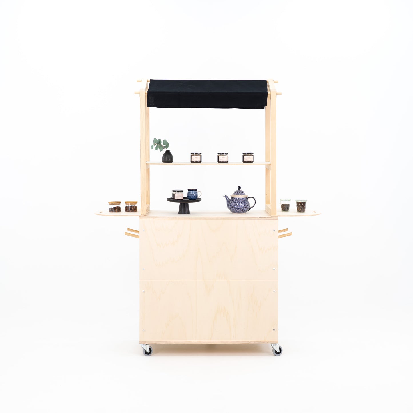 Mobilny wózek ekspozycyjny VC-12-W-NT | kolor naturalny