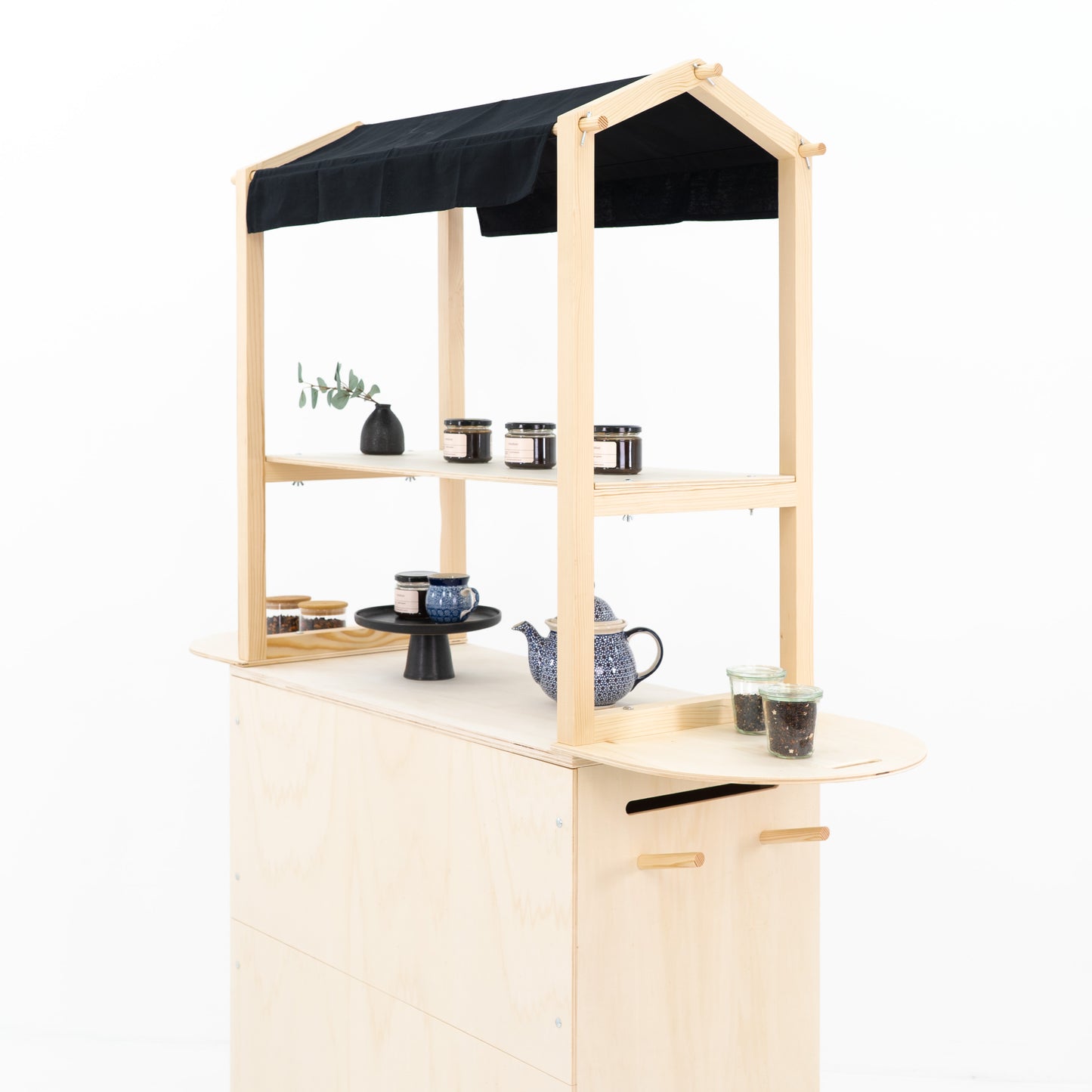 Mobilny wózek ekspozycyjny VC-12-W-NT | kolor naturalny