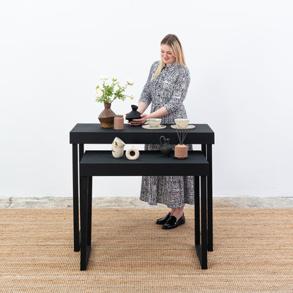 Nesting tables VC-15-BL | black color