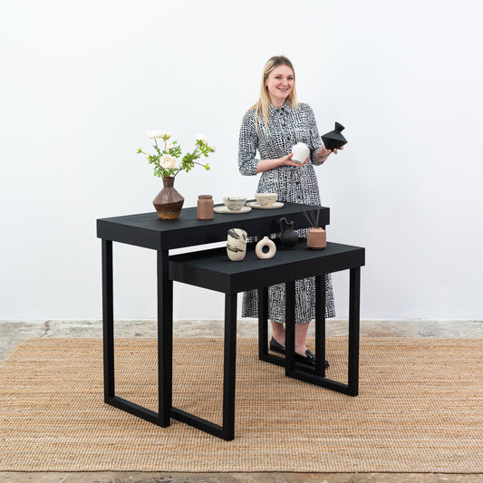 Nesting tables VC-15-BL | black color