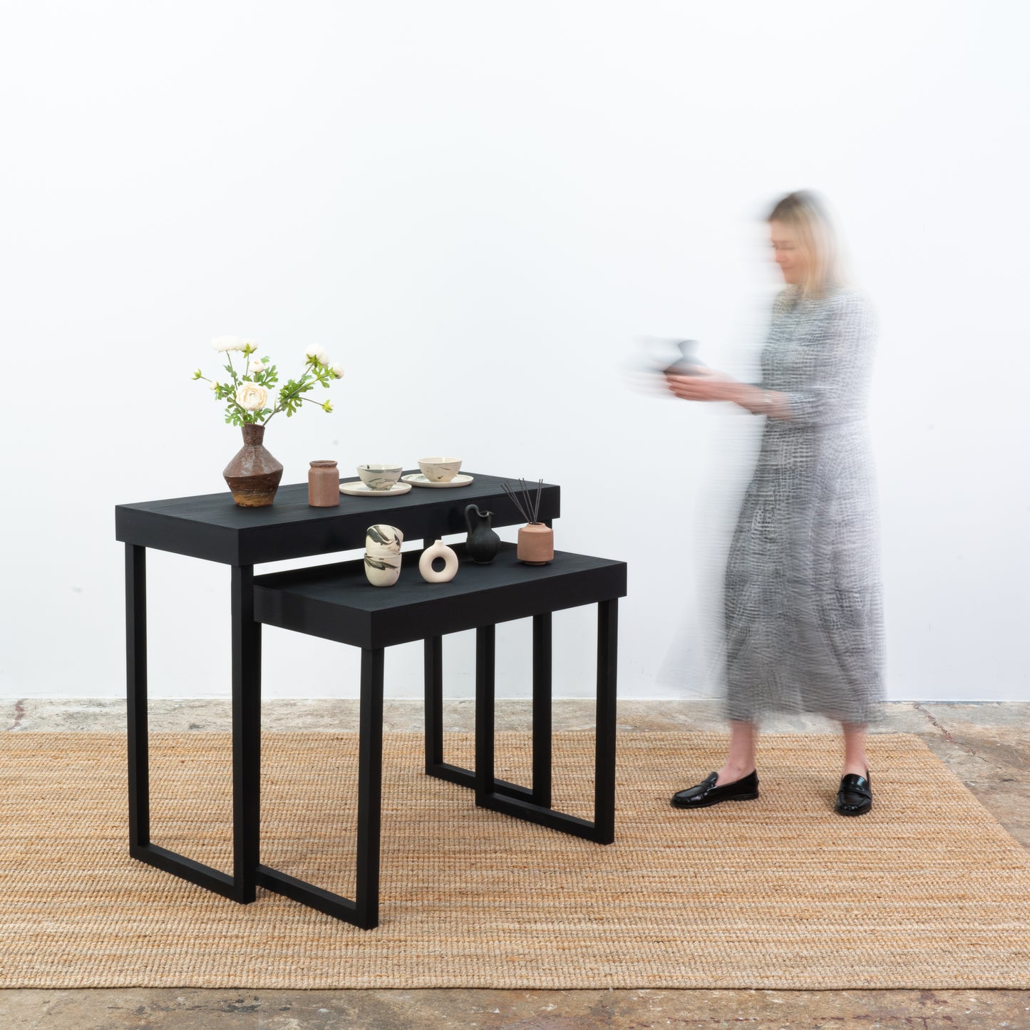 Nesting tables VC-15-BL | black color