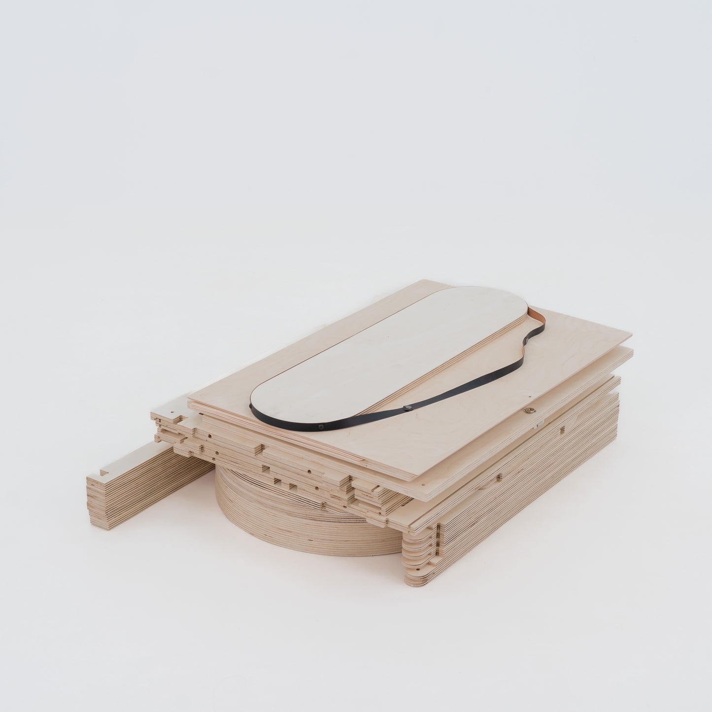 Stoisko reklamowe owalne VC-26-A-W-ML | kolor RAL/NSC dodatkową półką