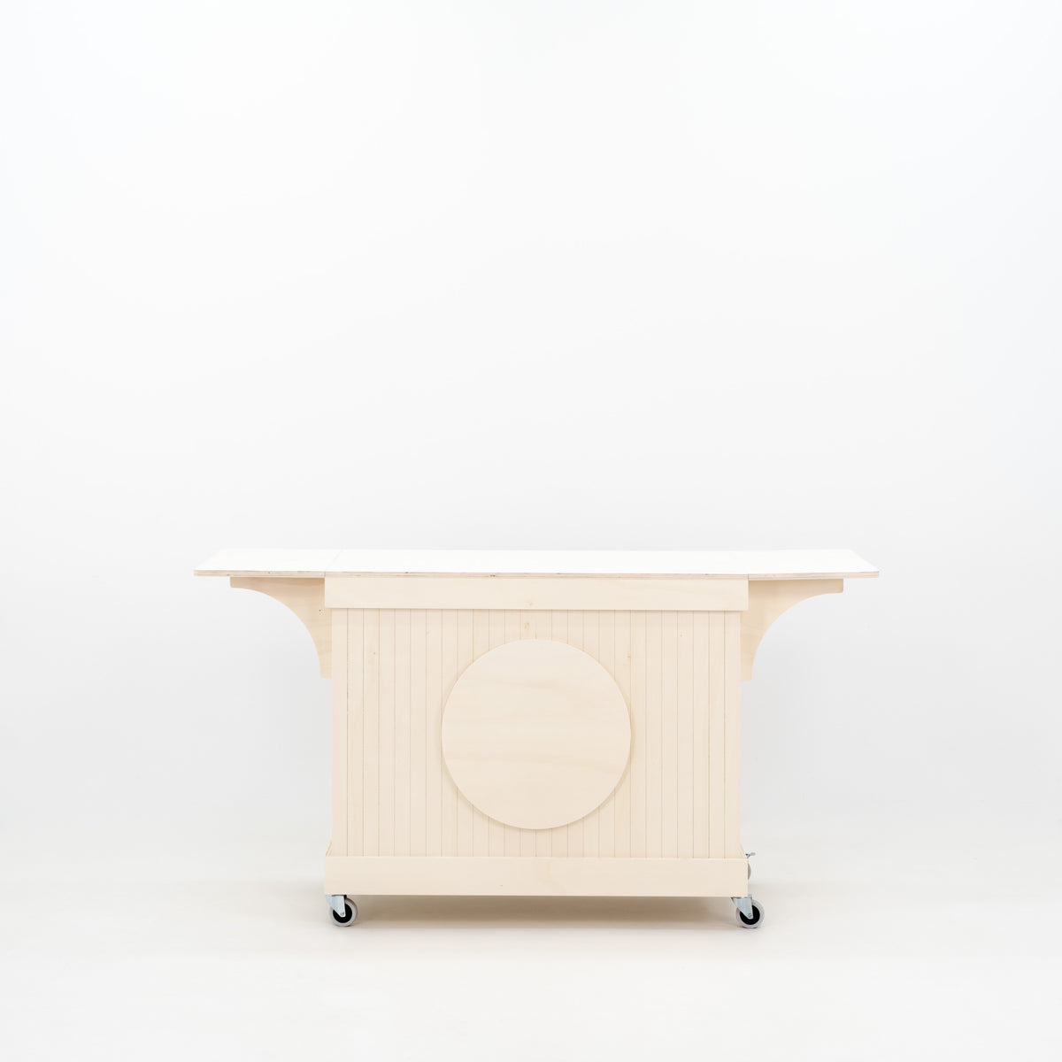 Minimalist food display cart for pop-up shops