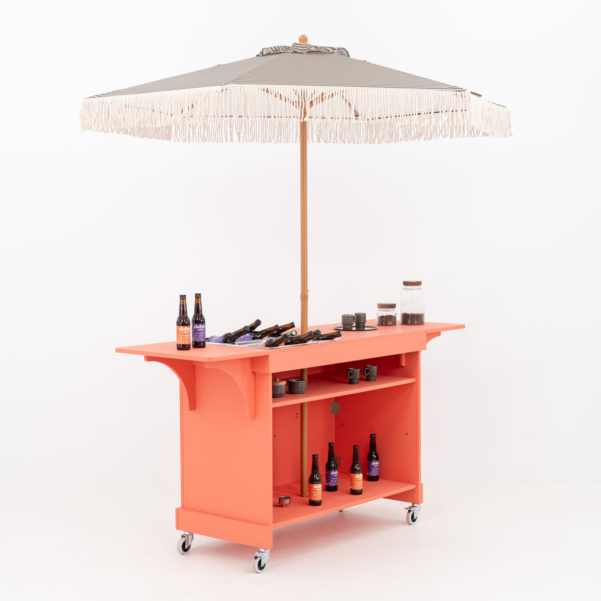 Display cart for snacks and food service setup