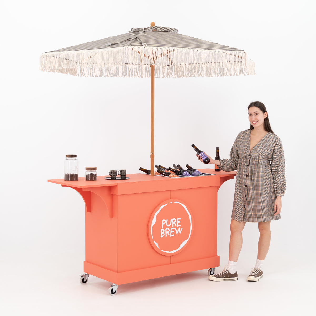 Food presentation cart for events and pop-ups