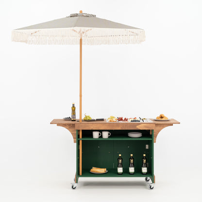 Event cart designed for food presentation and service