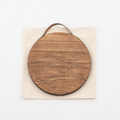 Okrągła tablica z logo | kolor kawy