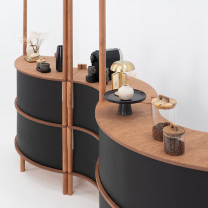 Okinawa II Wave-Shaped Service Station | coffee + custom color