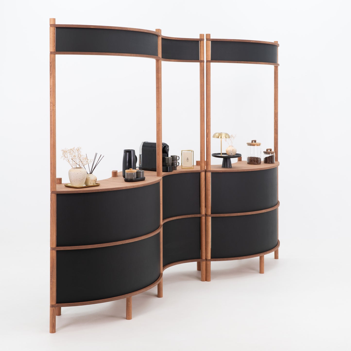 Okinawa II Wave-Shaped Service Station | coffee + custom color