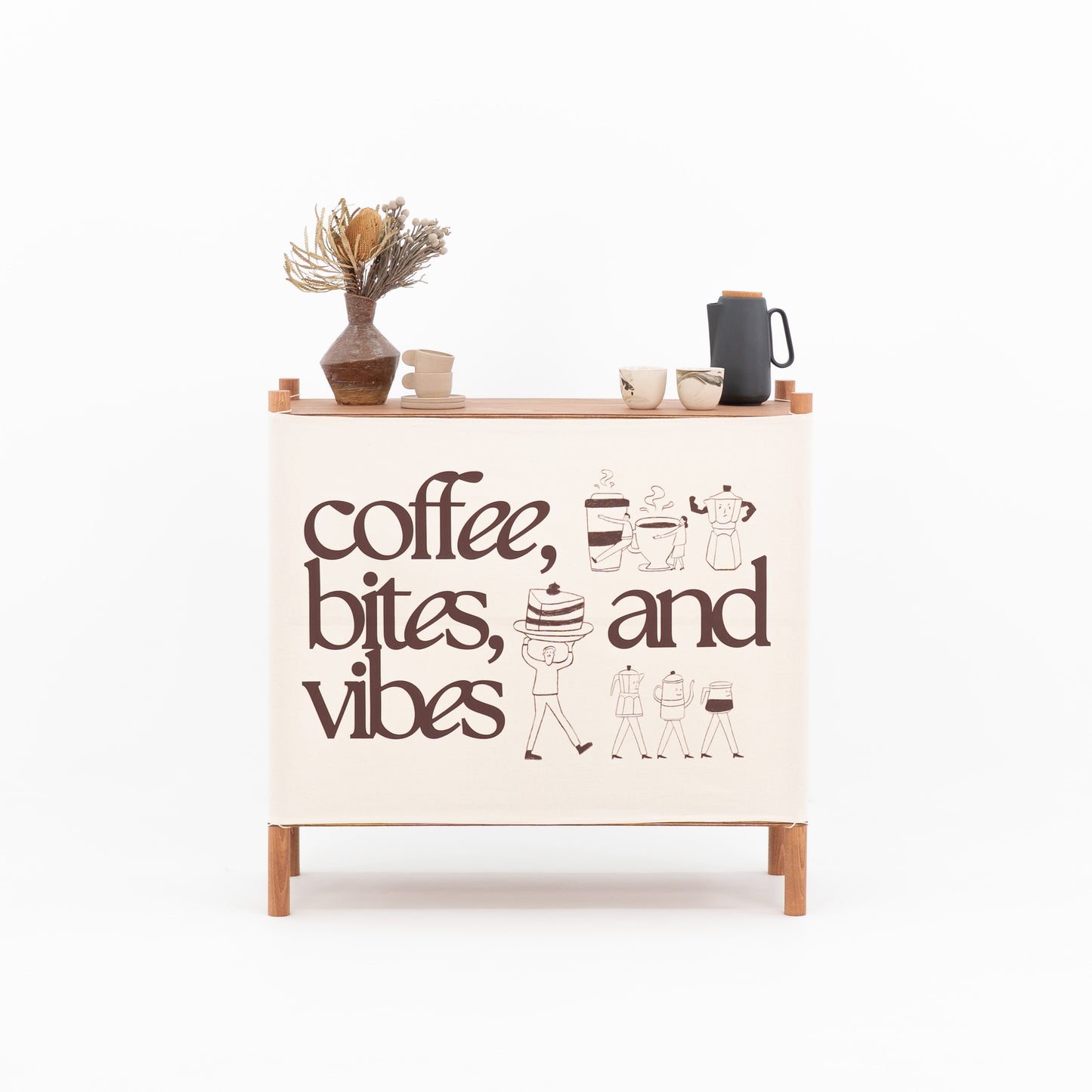 Modułowe stoisko Tokyo | kolor kawowy