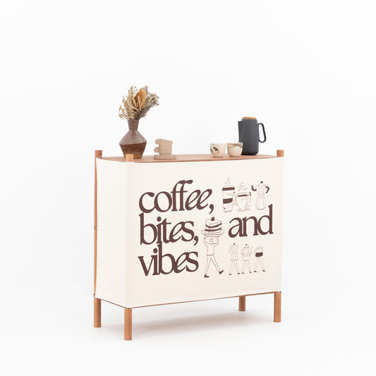 Comptoir de caisse pliable BC-01-CF | couleur coffee
