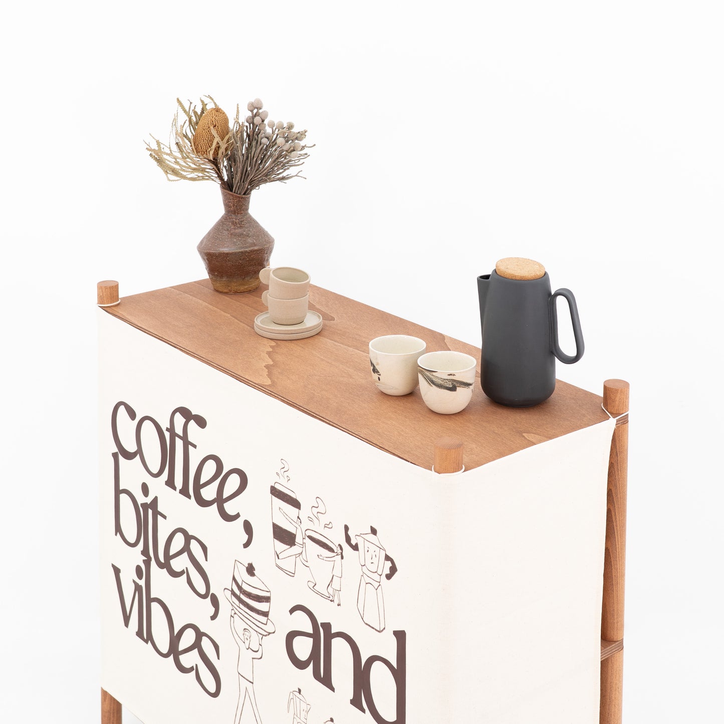 Klappbarer Kassenstand BC-01-CF | Kaffeefarbe