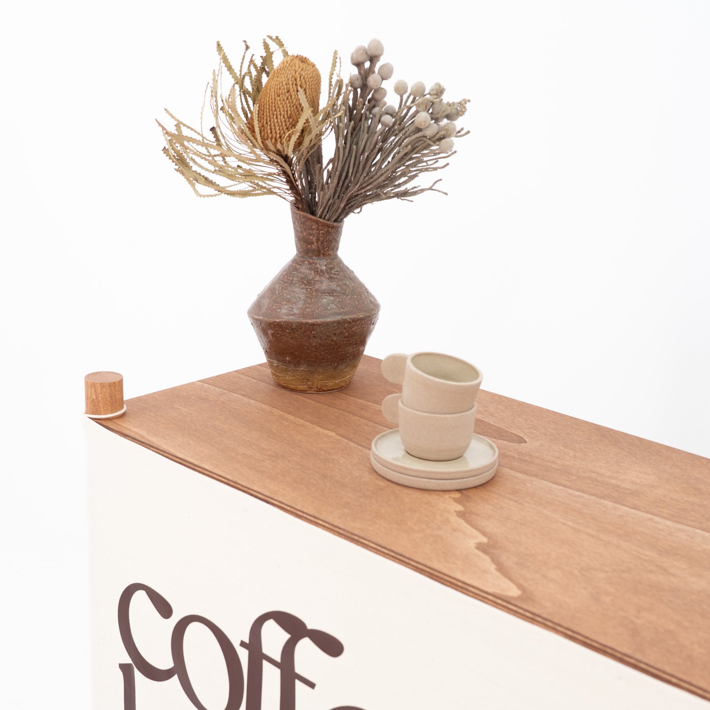 Klappbarer Kassenstand BC-01-CF | Kaffeefarbe