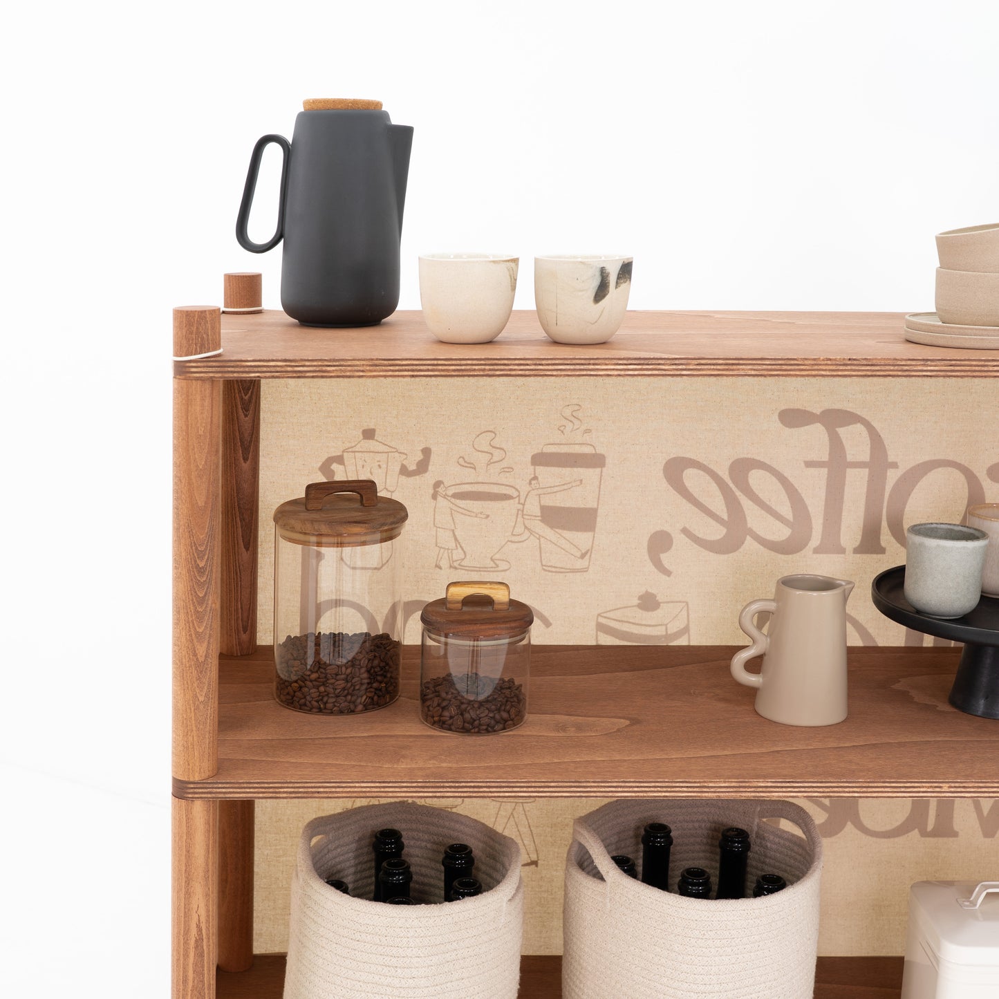 Klappbarer Kassenstand BC-01-CF | Kaffeefarbe
