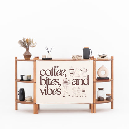 Tokyo Modular Booth Set | coffee color